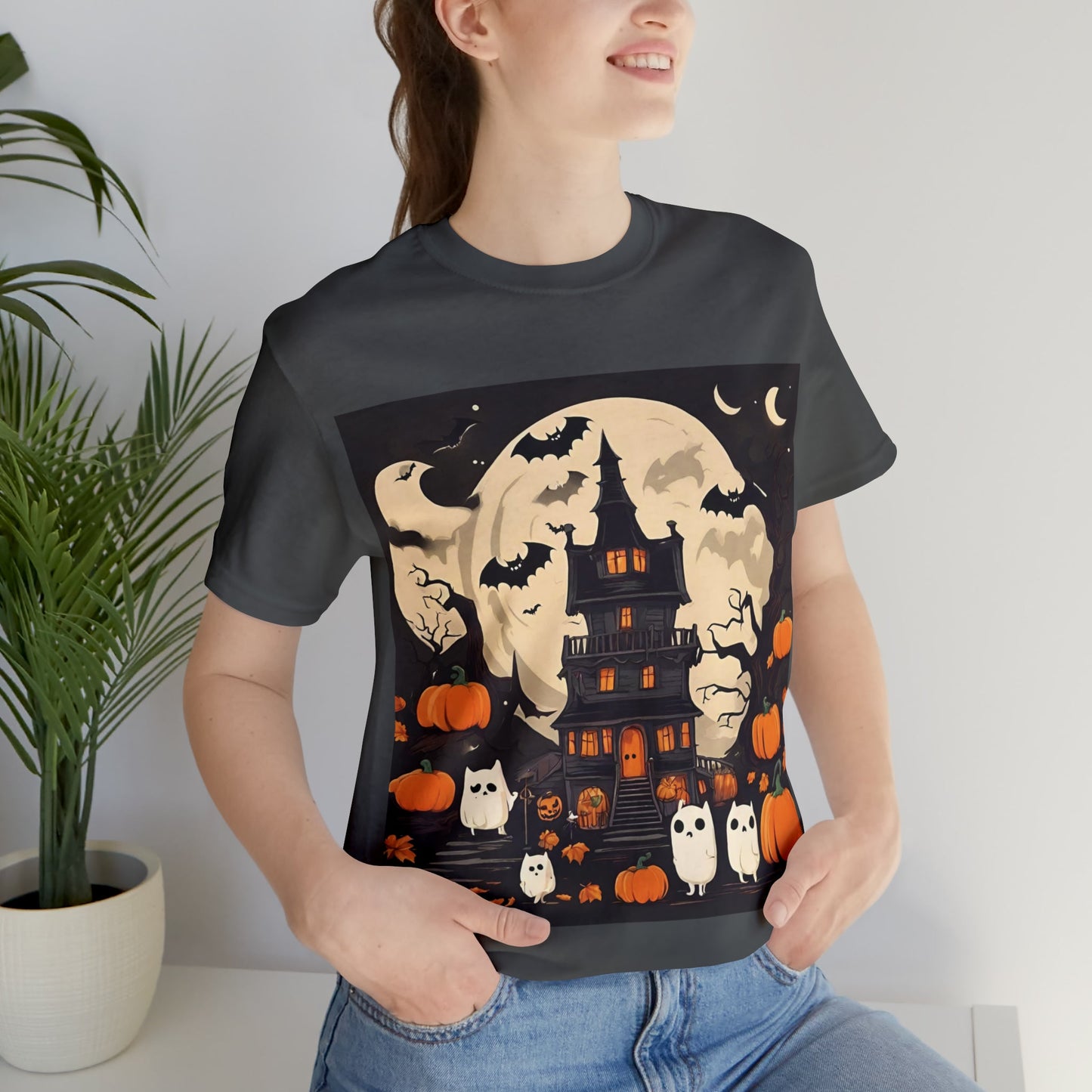 T-Shirt Halloween T-Shirt Graphic Tee for Men Women Bella Canvas Shirt Halloween Petrova Designs