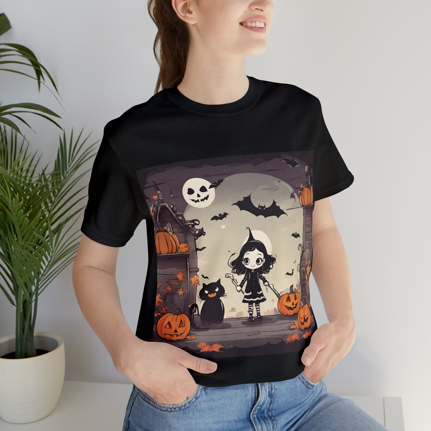 T-Shirt Halloween T-Shirt Graphic Tee for Men Women Bella Canvas Shirt Halloween Petrova Designs