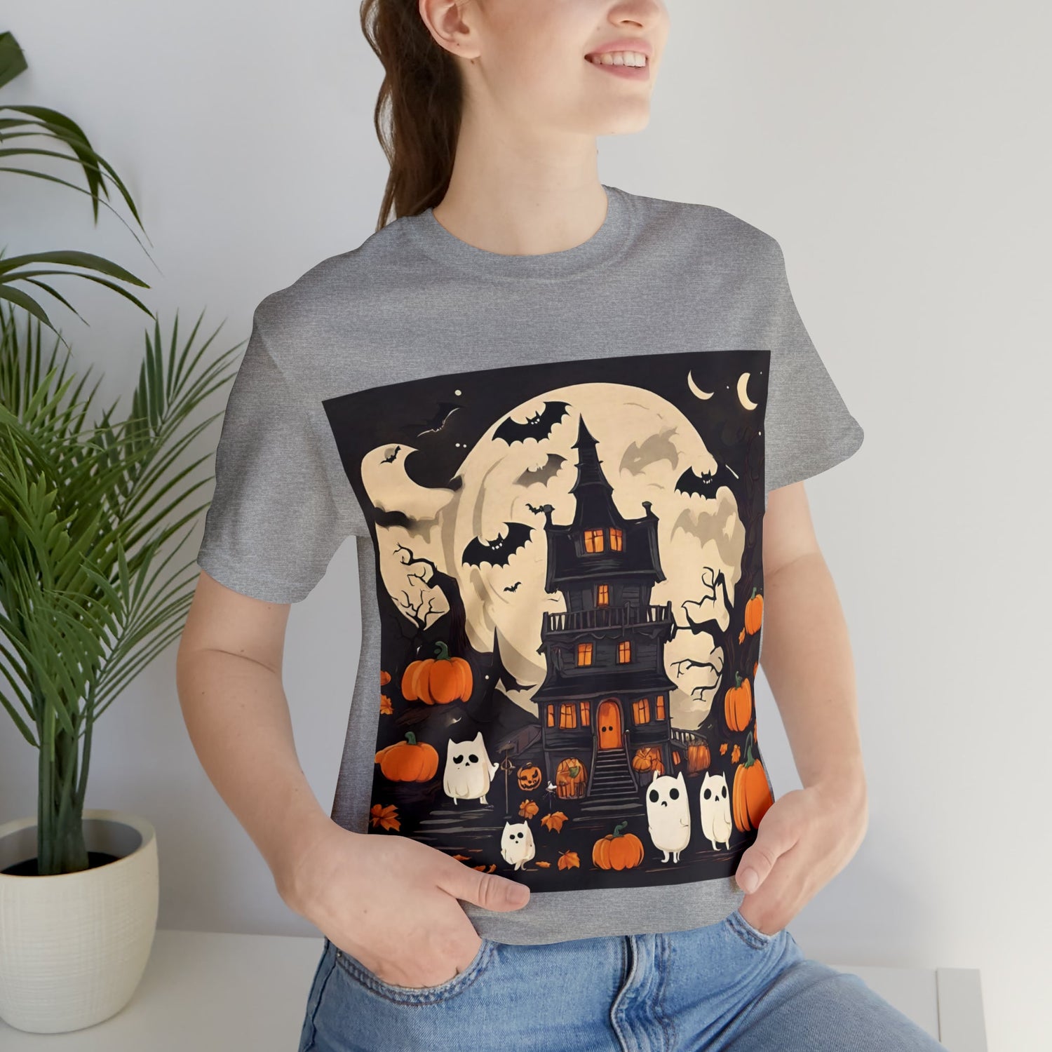 T-Shirt Halloween T-Shirt Graphic Tee for Men Women Bella Canvas Shirt Halloween Petrova Designs