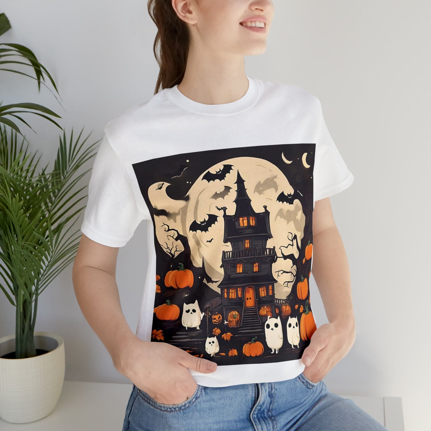 T-Shirt Halloween T-Shirt Graphic Tee for Men Women Bella Canvas Shirt Halloween Petrova Designs