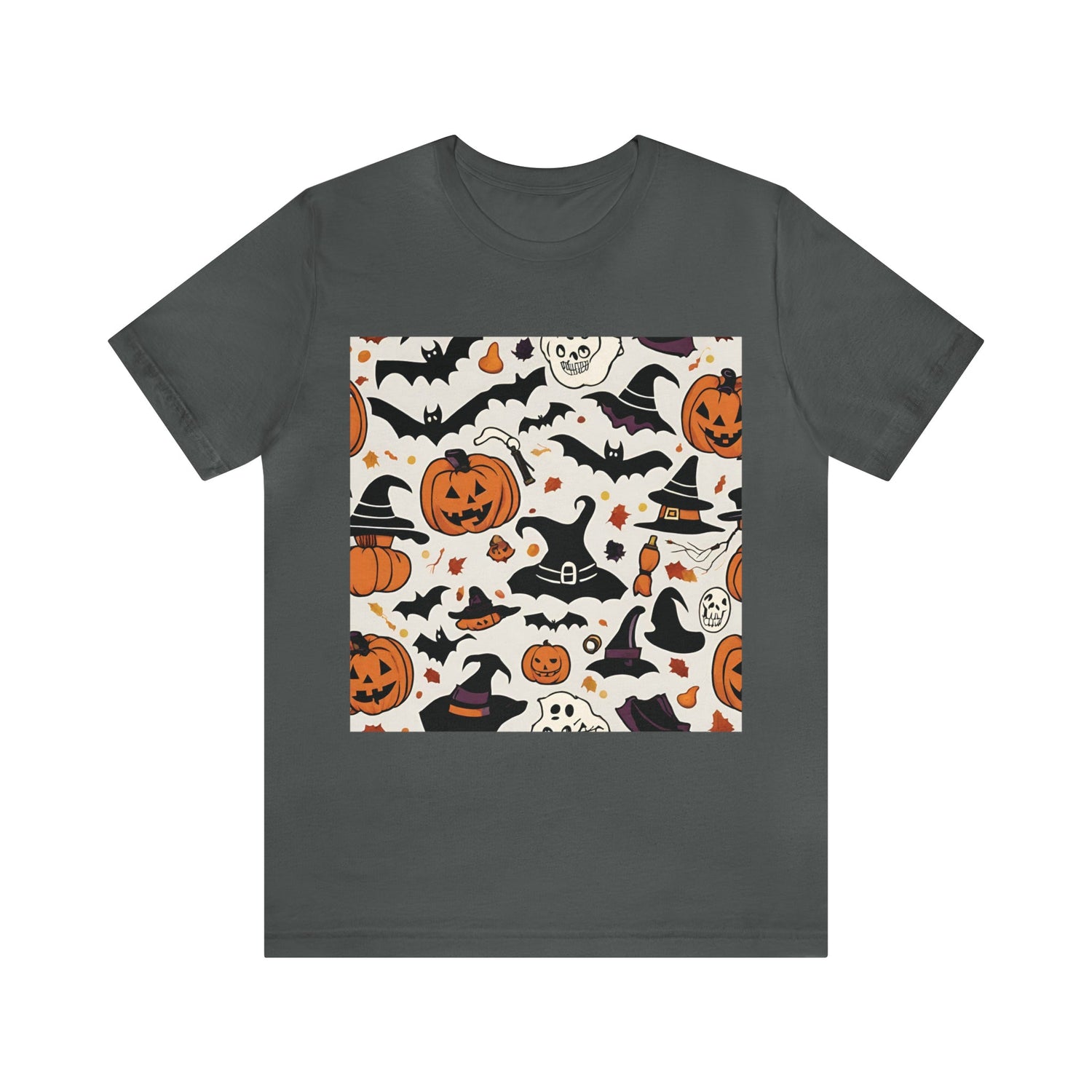 Asphalt T-Shirt Halloween T-Shirt Graphic Tee for Men Women Bella Canvas Shirt Halloween Pumpkin Petrova Designs