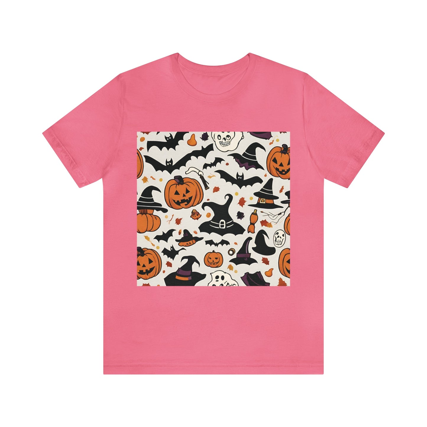 Charity Pink T-Shirt Halloween T-Shirt Graphic Tee for Men Women Bella Canvas Shirt Halloween Pumpkin Petrova Designs