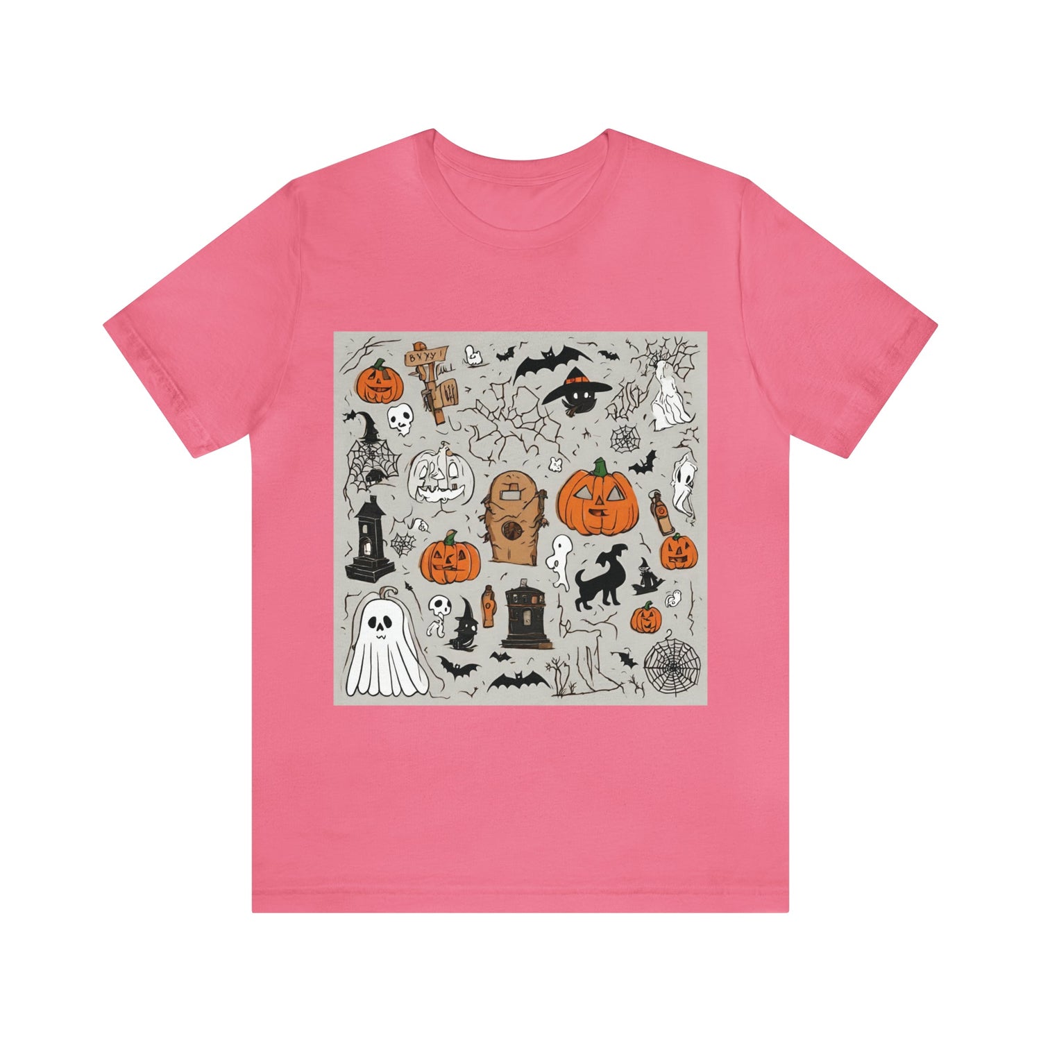 Charity Pink T-Shirt Halloween T-Shirt Graphic Tee for Men Women Bella Canvas Shirt Halloween Spooky Petrova Designs