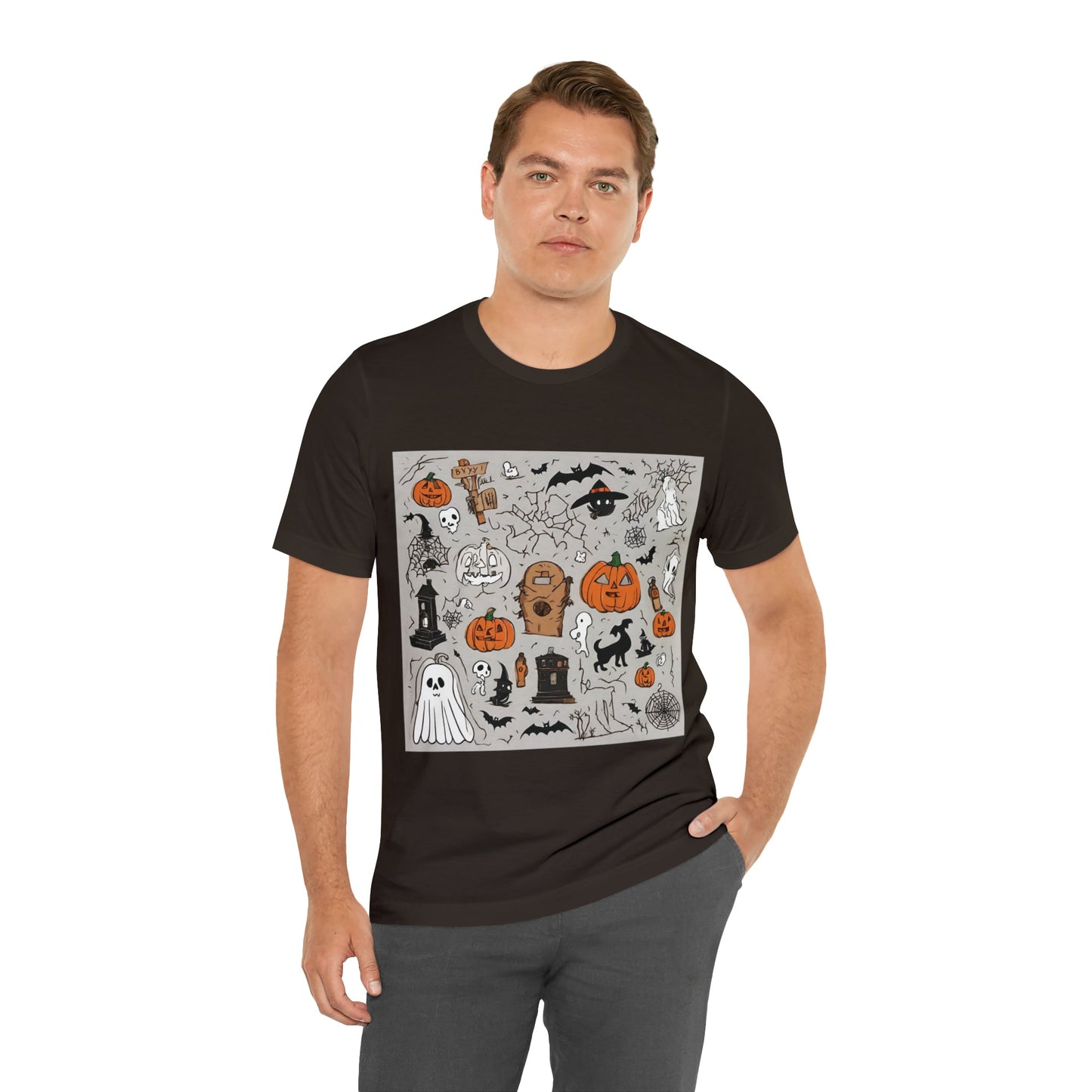 T-Shirt Halloween T-Shirt Graphic Tee for Men Women Bella Canvas Shirt Halloween Spooky Petrova Designs