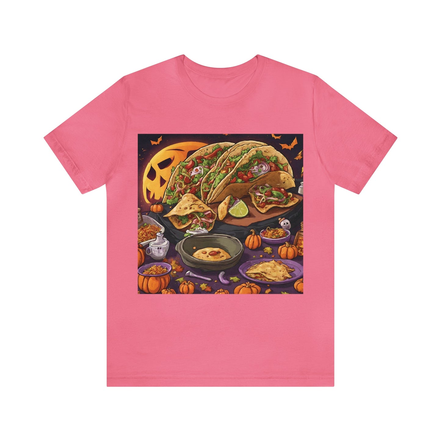 T-Shirt Halloween T-Shirt Graphic Tee for Men Women Bella Canvas Shirt Halloween Tacos Petrova Designs