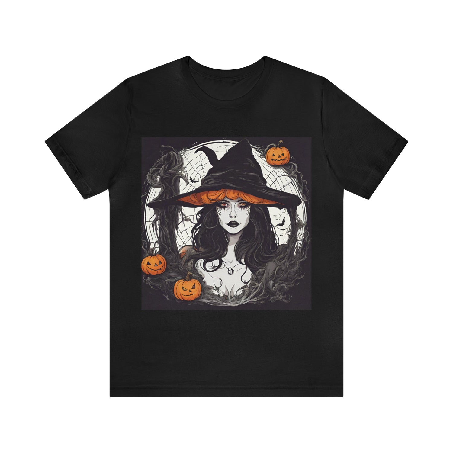 Black T-Shirt Halloween T-Shirt Graphic Tee for Men Women Bella Canvas Shirt Halloween White Pink Petrova Designs