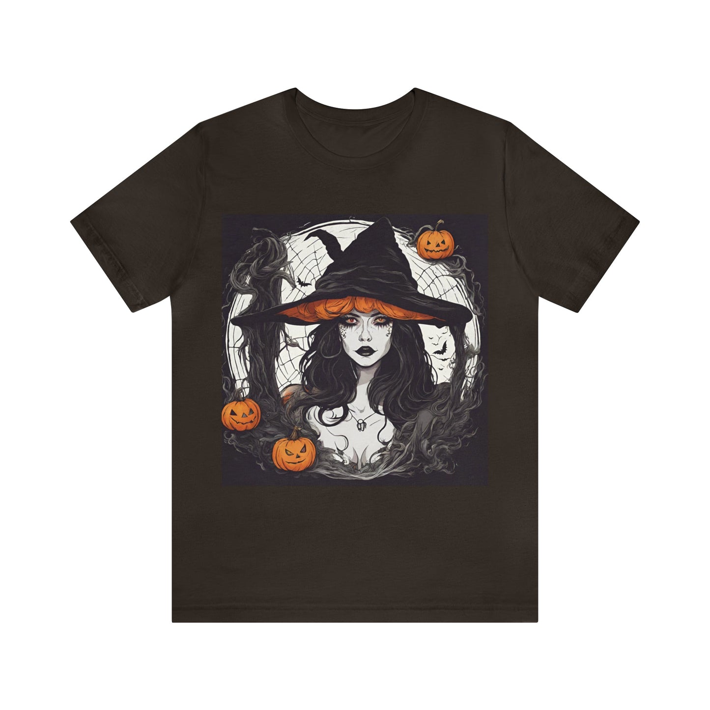 Brown T-Shirt Halloween T-Shirt Graphic Tee for Men Women Bella Canvas Shirt Halloween White Pink Petrova Designs