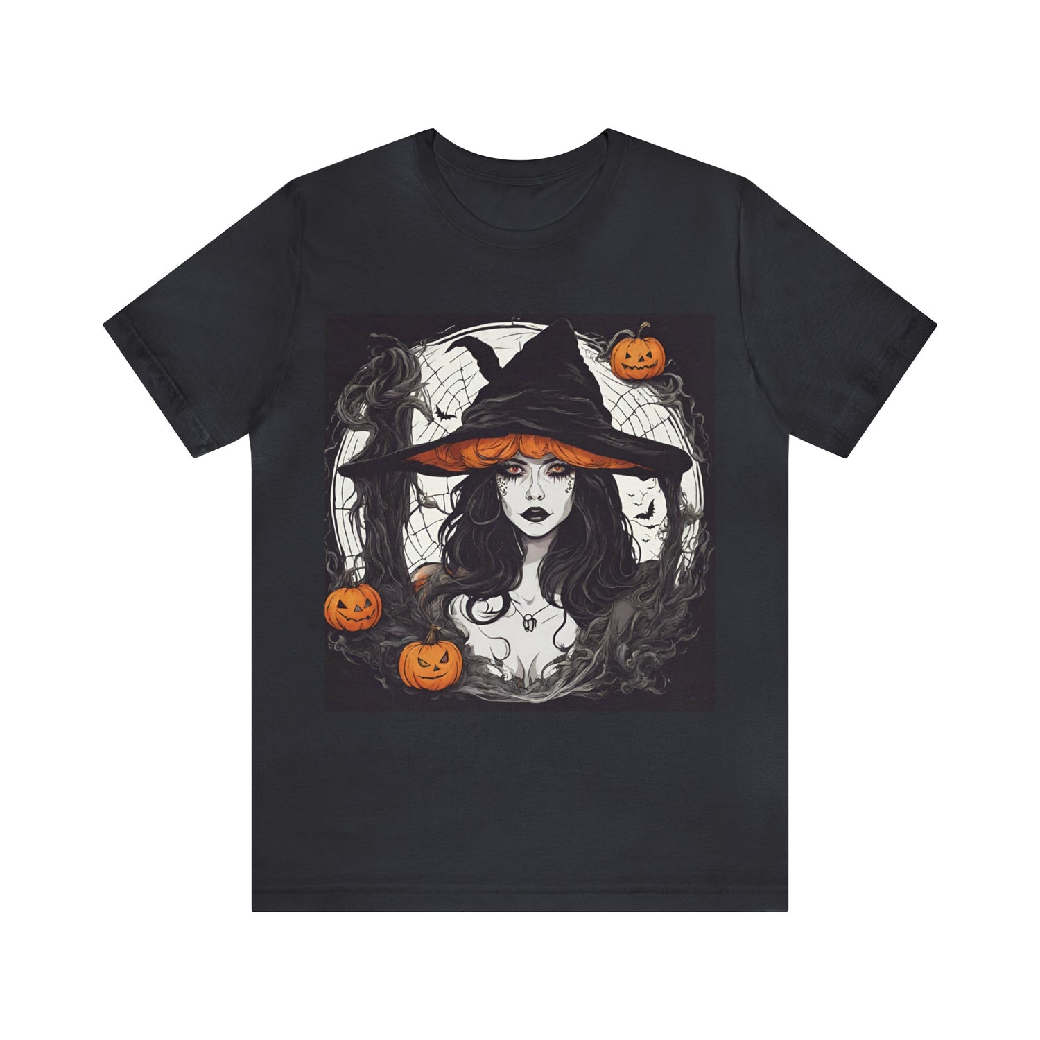 Dark Grey T-Shirt Halloween T-Shirt Graphic Tee for Men Women Bella Canvas Shirt Halloween White Pink Petrova Designs