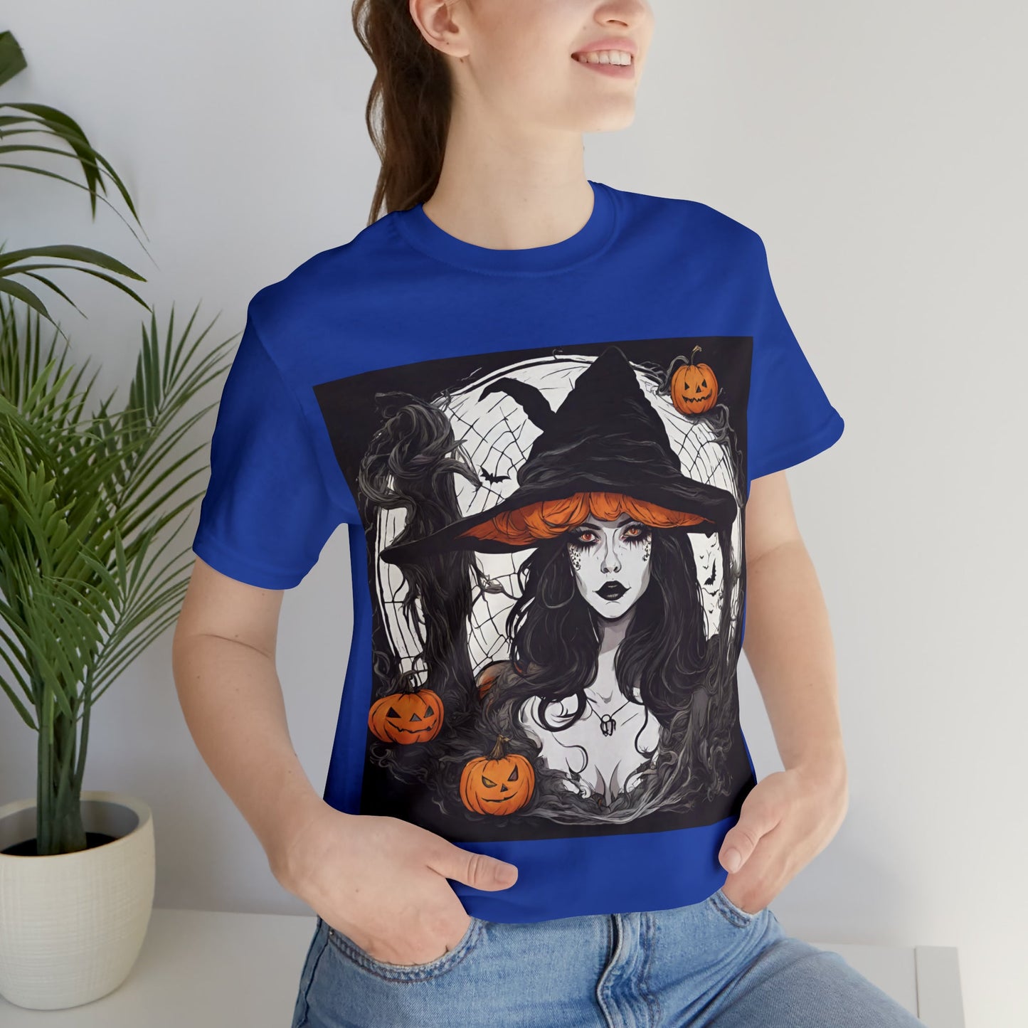 T-Shirt Halloween T-Shirt Graphic Tee for Men Women Bella Canvas Shirt Halloween White Pink Petrova Designs