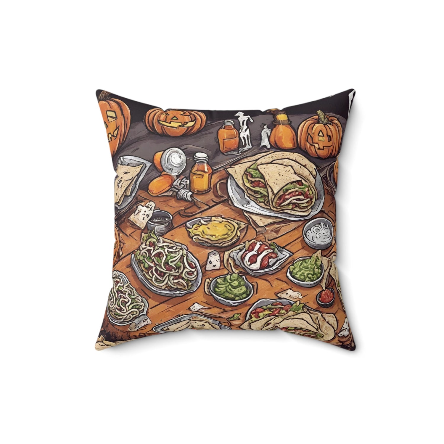 16" × 16" Home Decor Halloween Throw Pillow Decor Perfect for Couch or Sofa Accent Pillow Petrova Designs