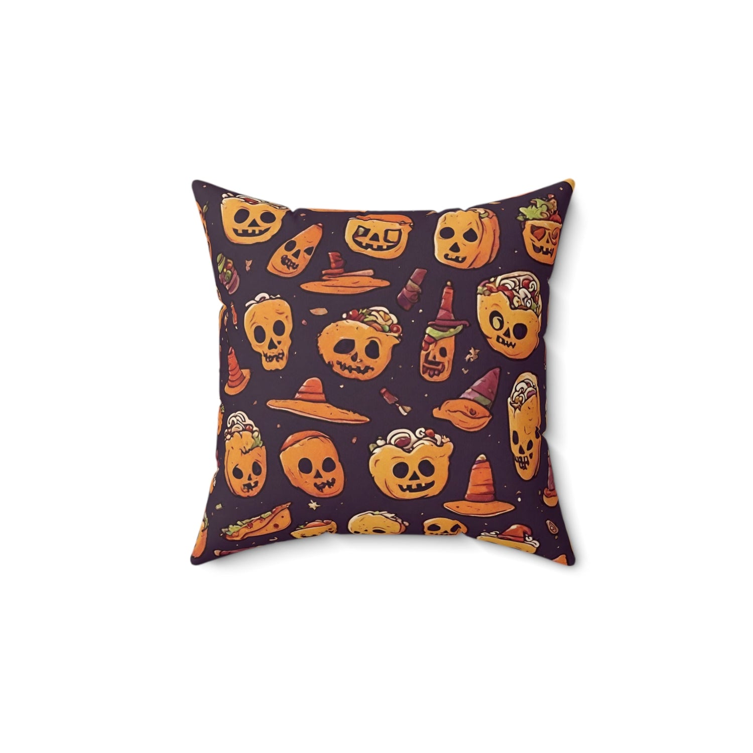 14" × 14" Home Decor Halloween Throw Pillow Decor Perfect for Couch or Sofa Accent Pillow Cute Petrova Designs