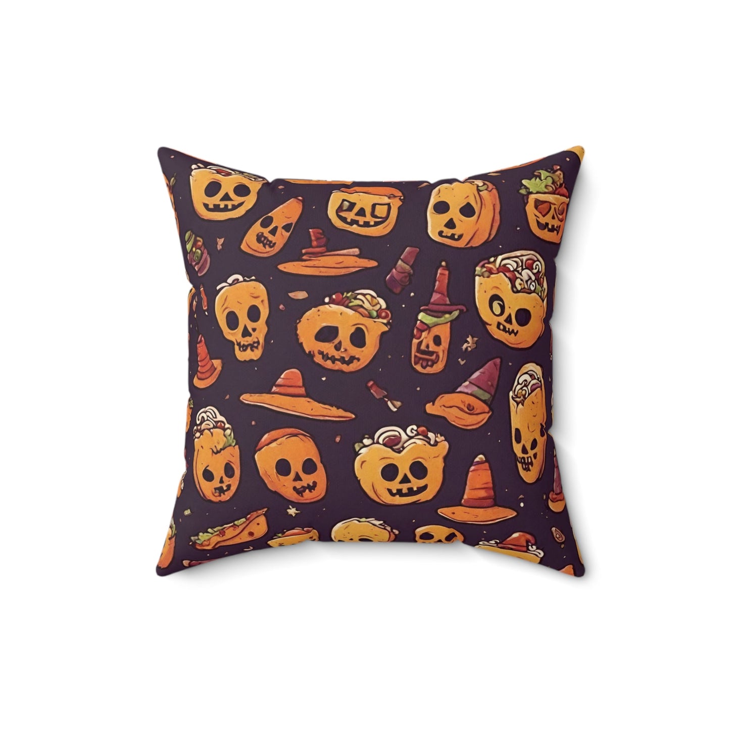 16" × 16" Home Decor Halloween Throw Pillow Decor Perfect for Couch or Sofa Accent Pillow Cute Petrova Designs