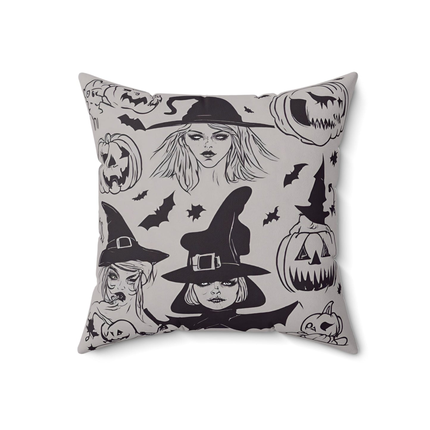 Home Decor Halloween Throw Pillow Decor Perfect for Couch or Sofa Accent Pillow Witch Petrova Designs