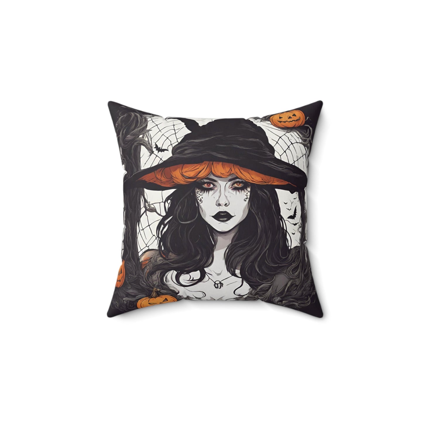 Home Decor Halloween Throw Pillow Decor Perfect for Couch or Sofa Accent Pillow Witch Petrova Designs