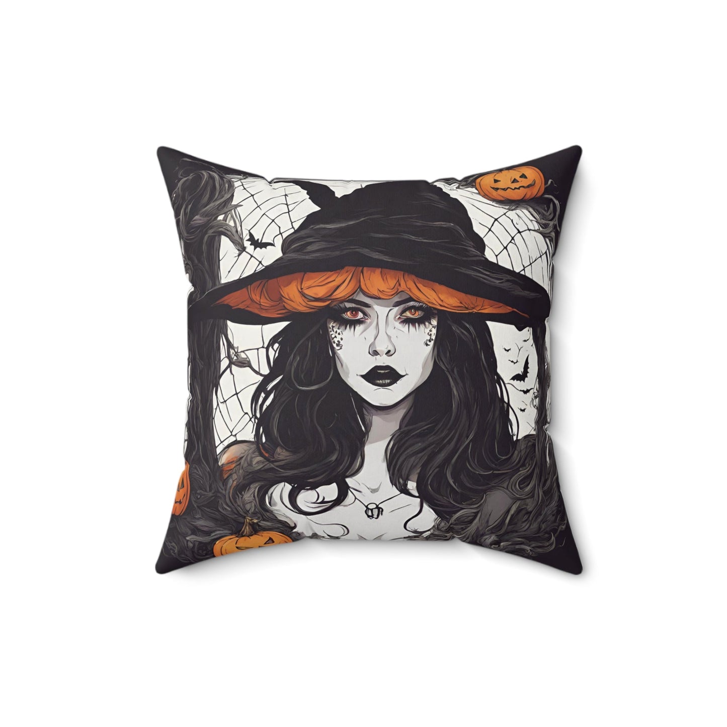 Home Decor Halloween Throw Pillow Decor Perfect for Couch or Sofa Accent Pillow Witch Petrova Designs