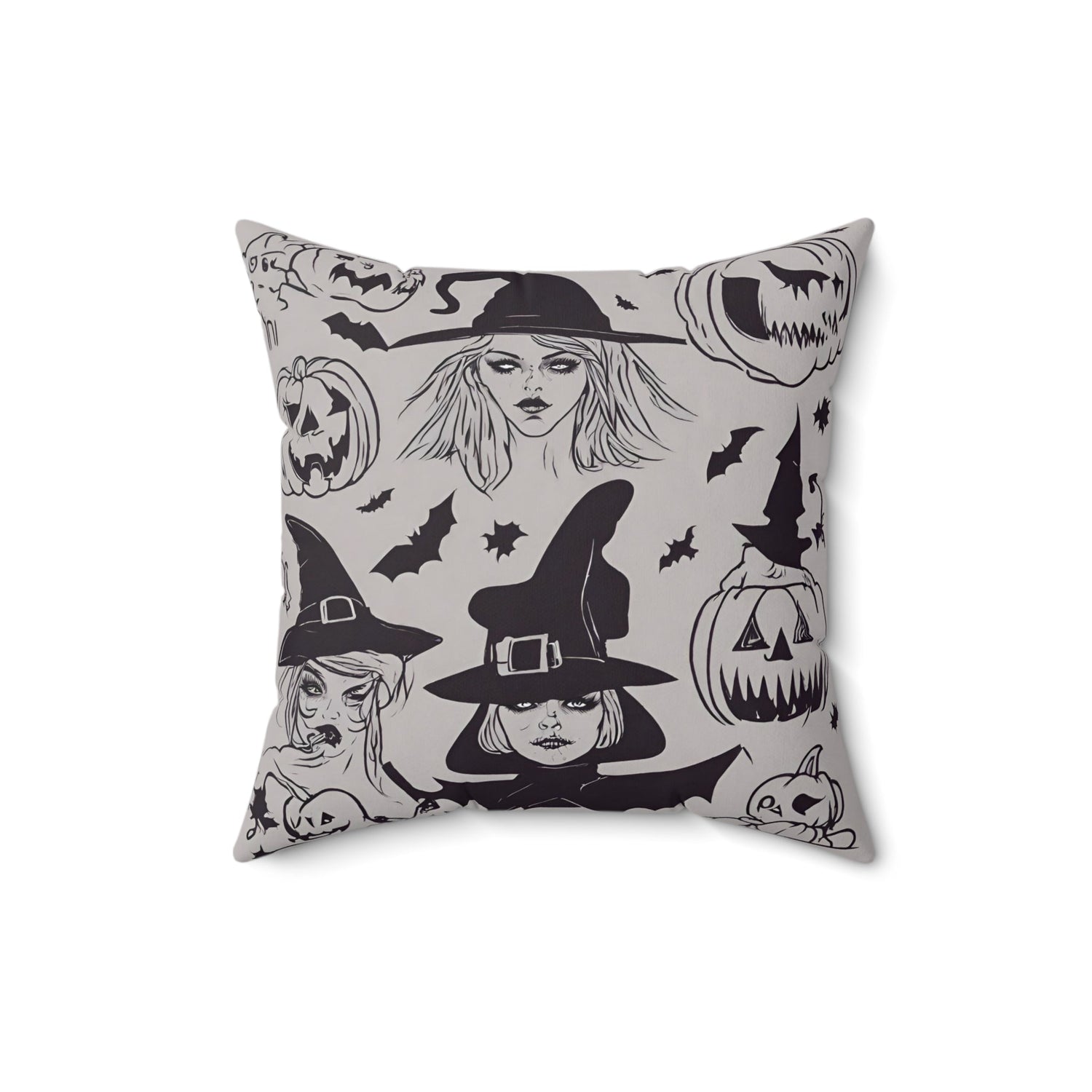 Home Decor Halloween Throw Pillow Decor Perfect for Couch or Sofa Accent Pillow Witch Petrova Designs