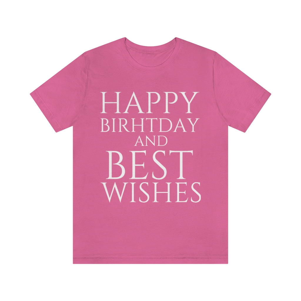 Charity Pink T-Shirt Happy Birthday Text Shirt for Men & Women Black Bella Canvas Shirts for Tshirt Outfit Aesthetic Petrova Designs