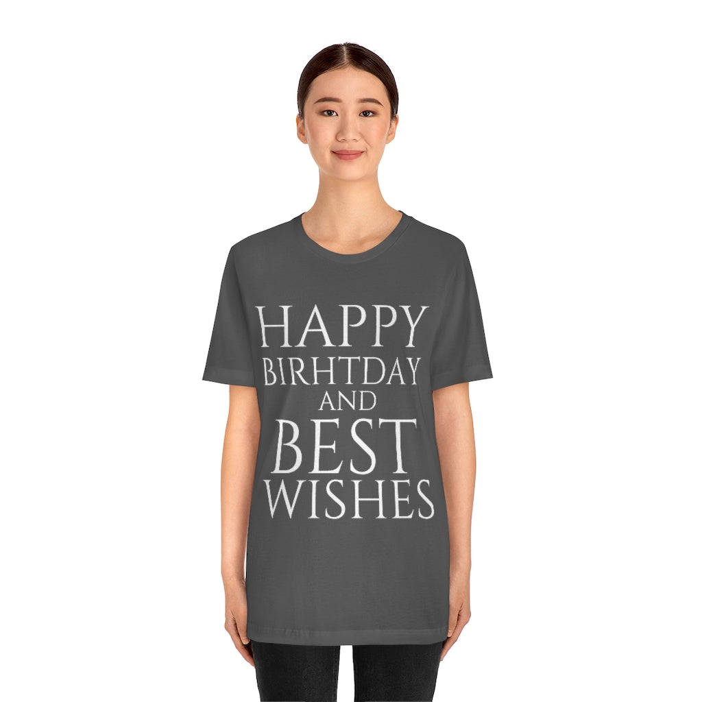 T-Shirt Happy Birthday Text Shirt for Men & Women Black Bella Canvas Shirts for Tshirt Outfit Aesthetic Petrova Designs