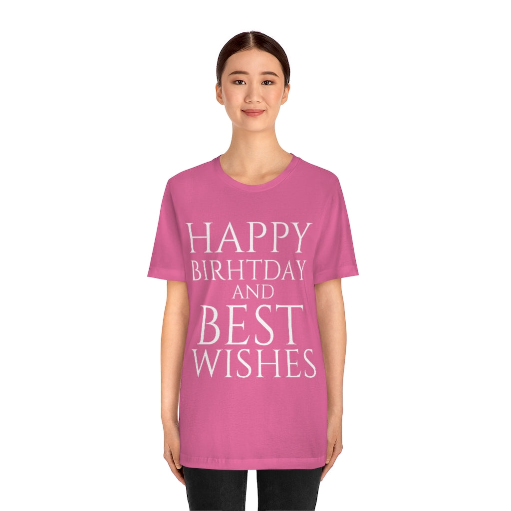 T-Shirt Happy Birthday Text Shirt for Men & Women Black Bella Canvas Shirts for Tshirt Outfit Aesthetic Petrova Designs