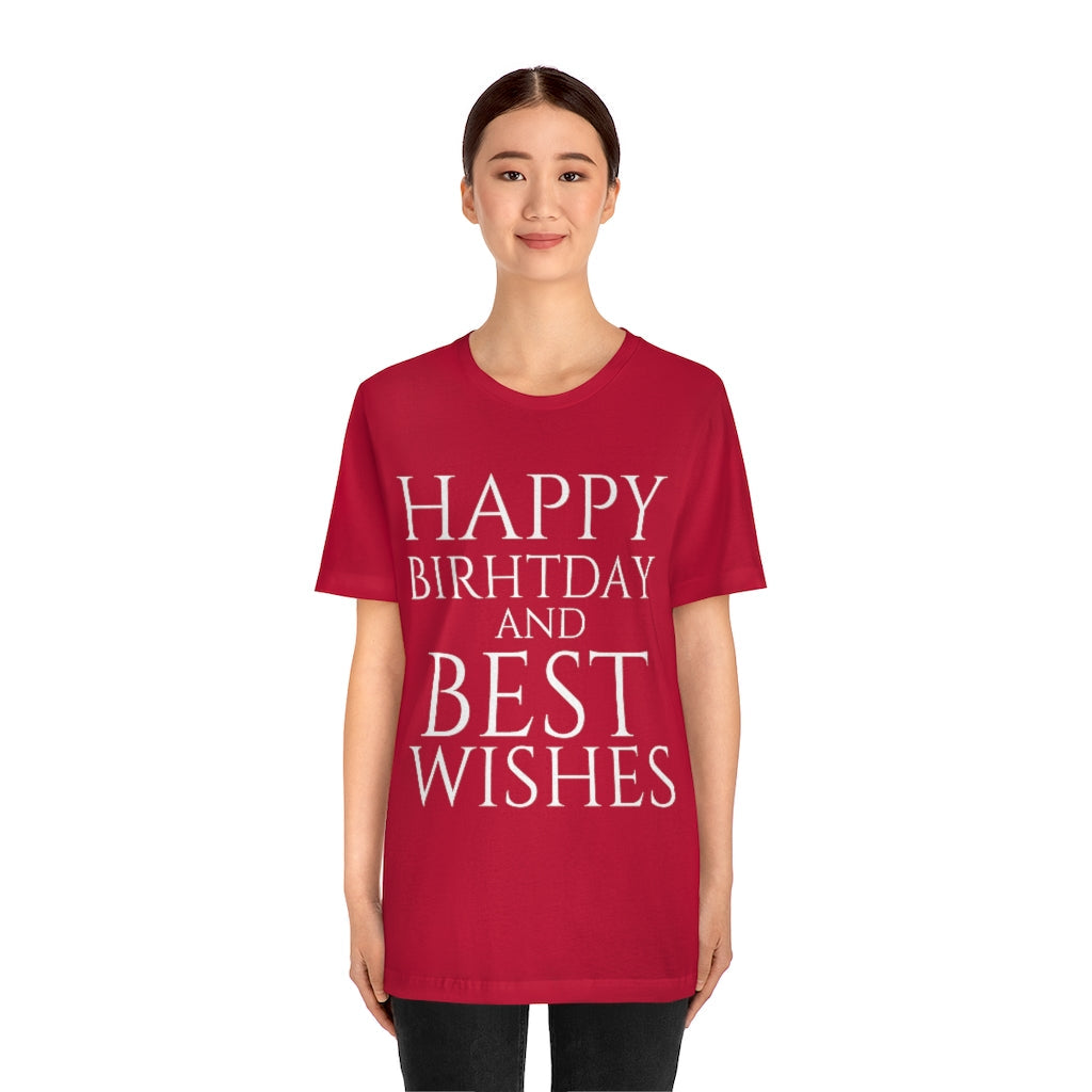 T-Shirt Happy Birthday Text Shirt for Men & Women Black Bella Canvas Shirts for Tshirt Outfit Aesthetic Petrova Designs