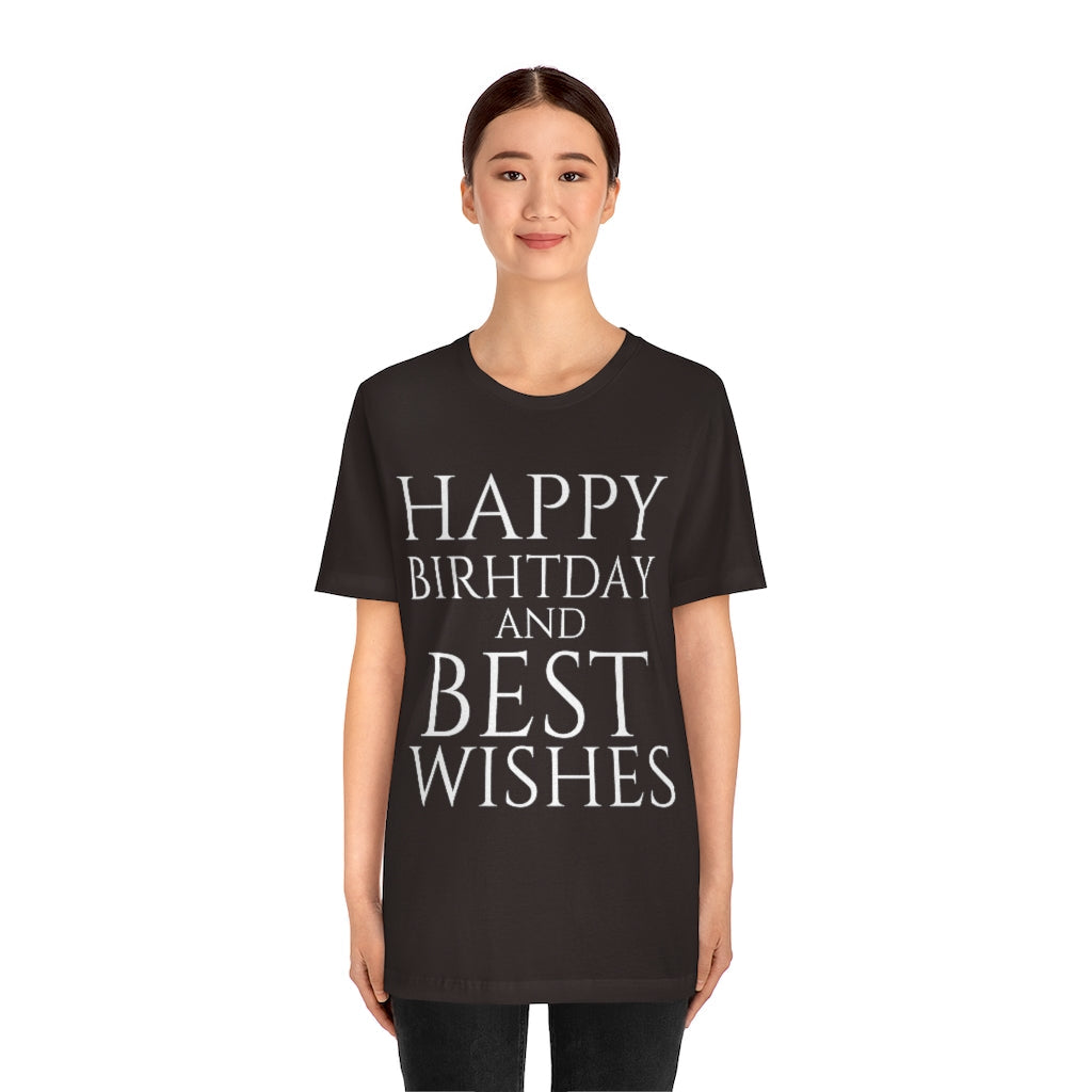 T-Shirt Happy Birthday Text Shirt for Men & Women Black Bella Canvas Shirts for Tshirt Outfit Aesthetic Petrova Designs