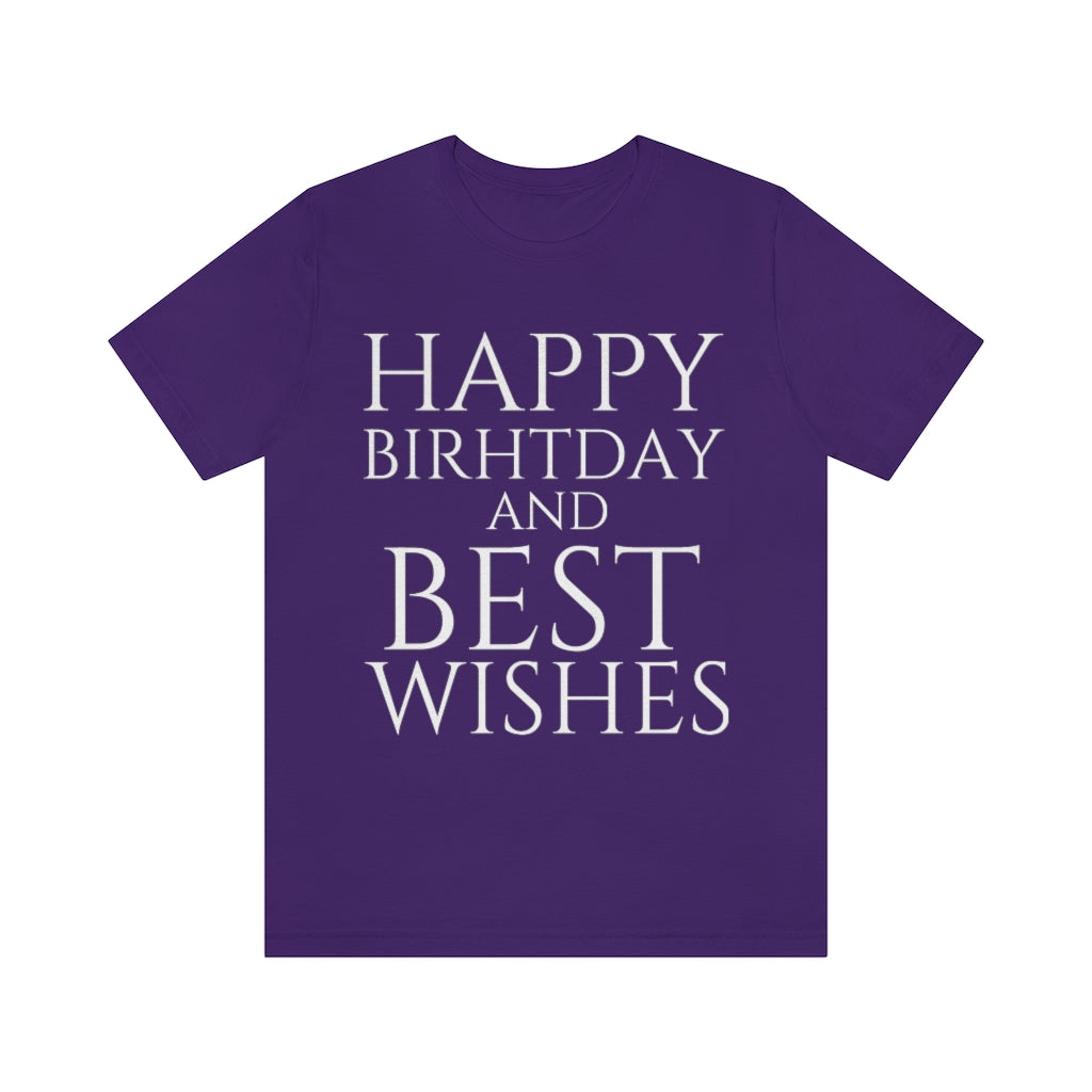 Team Purple T-Shirt Happy Birthday Text Shirt for Men & Women Black Bella Canvas Shirts for Tshirt Outfit Aesthetic Petrova Designs