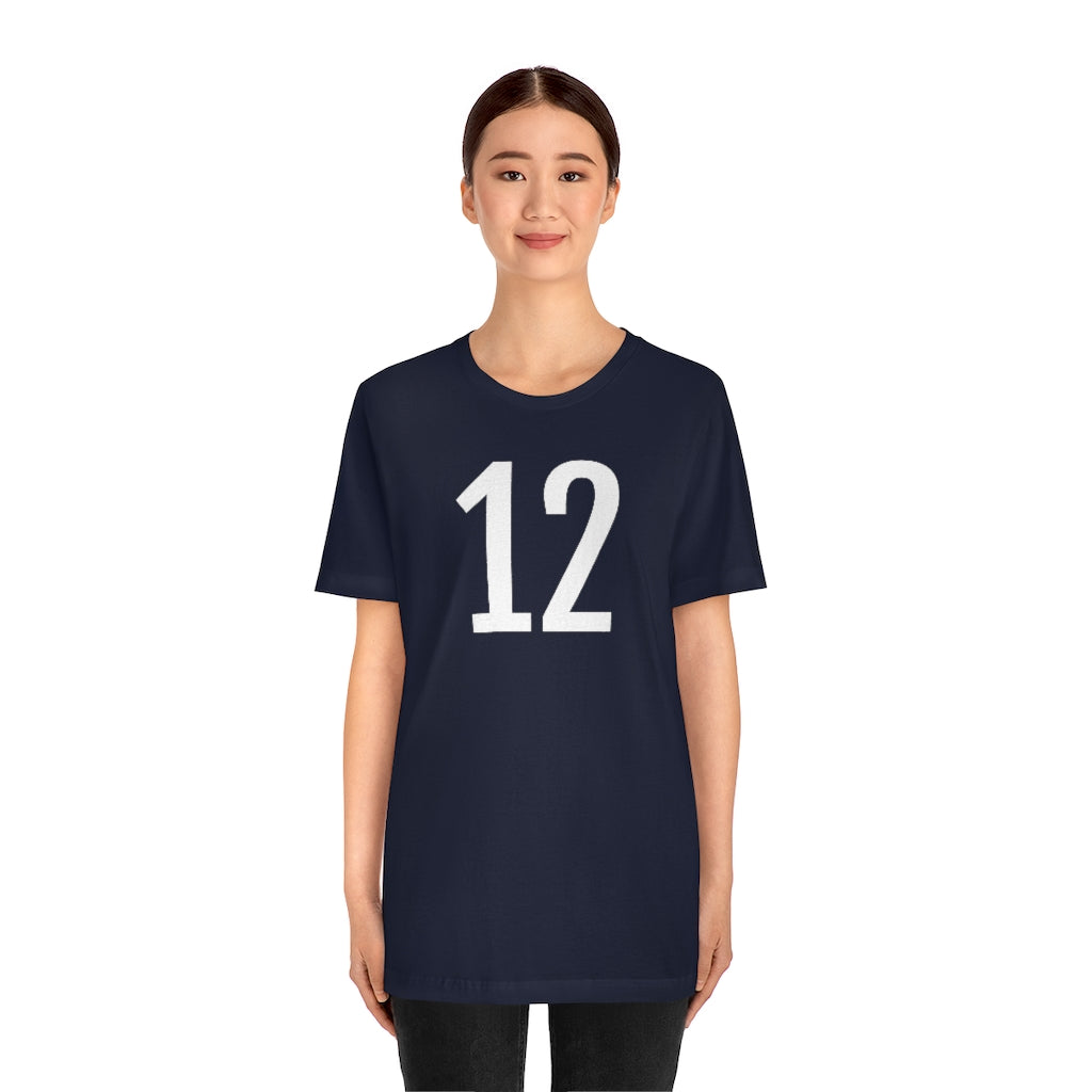 T-Shirt Numbered T Shirt with Number On Them for Numerological Black Tshirt Outfit 12 Petrova Designs