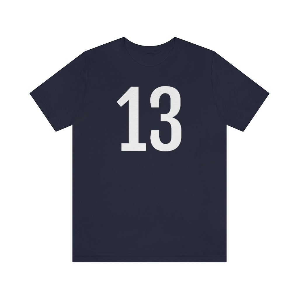 Navy T-Shirt Numbered T Shirt with Number On Them for Numerological Black Tshirt Outfit 13 Petrova Designs