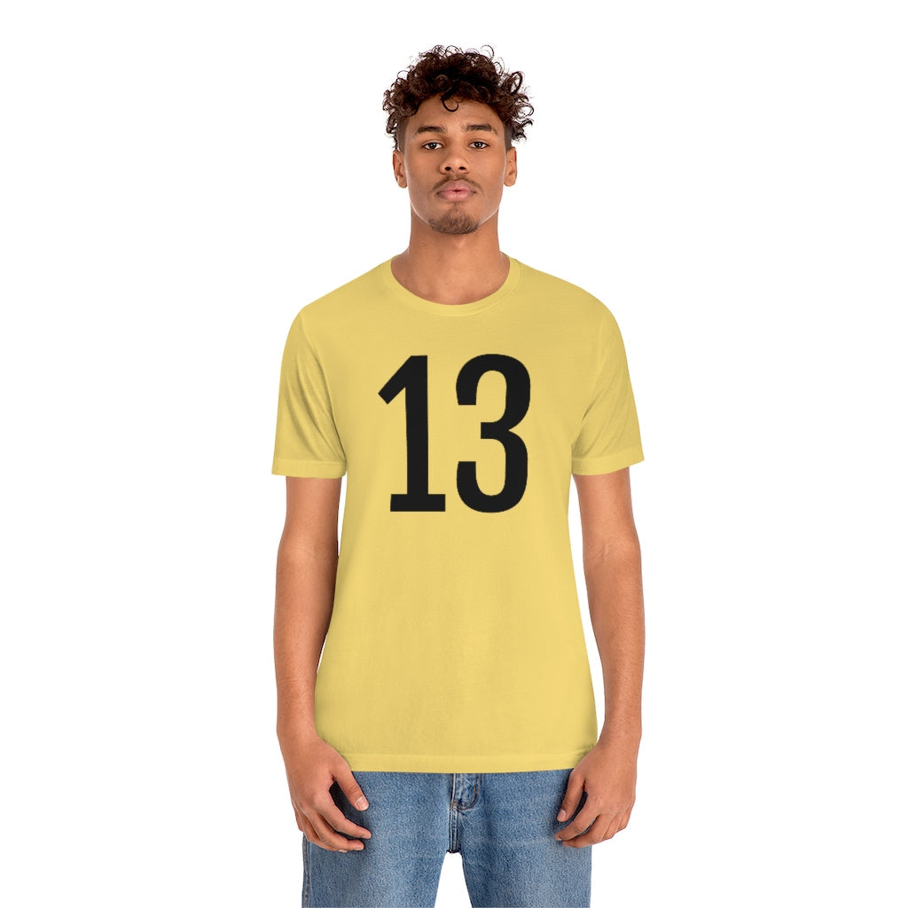 T-Shirt Numbered T Shirt with Number On Them for Numerological Black Tshirt Outfit 13 Petrova Designs