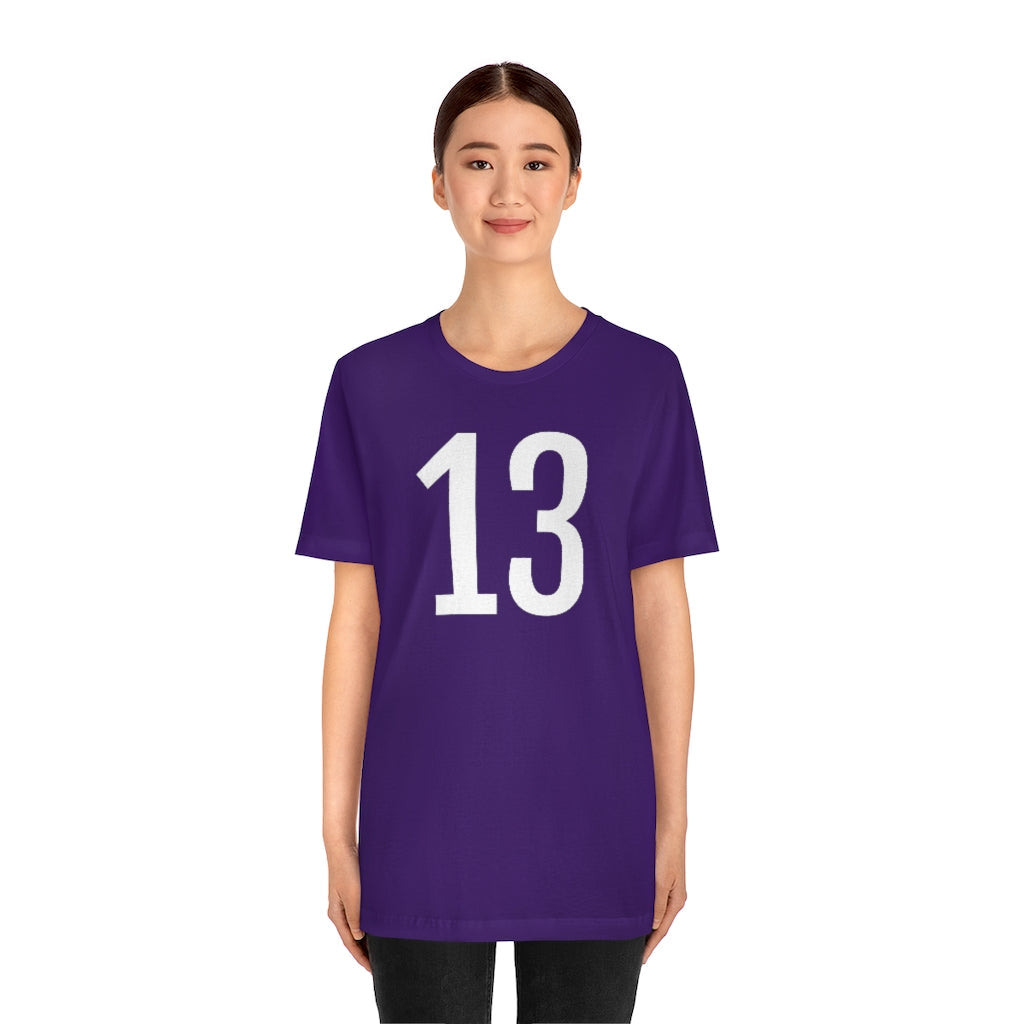 T-Shirt Numbered T Shirt with Number On Them for Numerological Black Tshirt Outfit 13 Petrova Designs