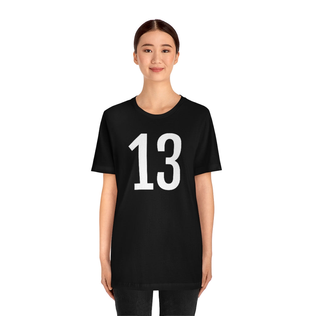 T-Shirt Numbered T Shirt with Number On Them for Numerological Black Tshirt Outfit 13 Petrova Designs