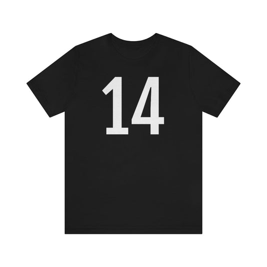 Black T-Shirt Numbered T Shirt with Number On Them for Numerological Black Tshirt Outfit 14 Petrova Designs