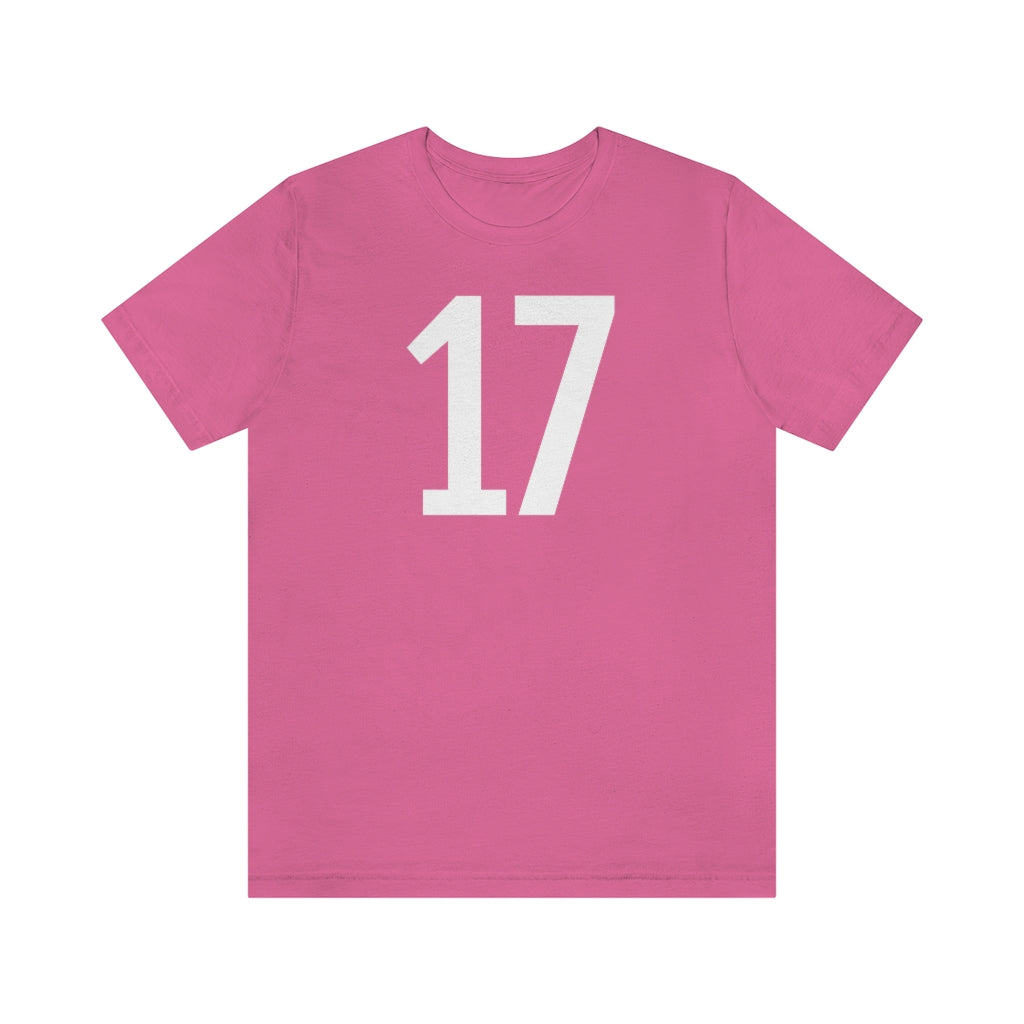 Charity Pink T-Shirt Numbered T Shirt with Number On Them for Numerological Black Tshirt Outfit 17 Petrova Designs