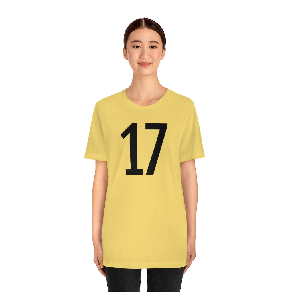 T-Shirt Numbered T Shirt with Number On Them for Numerological Black Tshirt Outfit 17 Petrova Designs