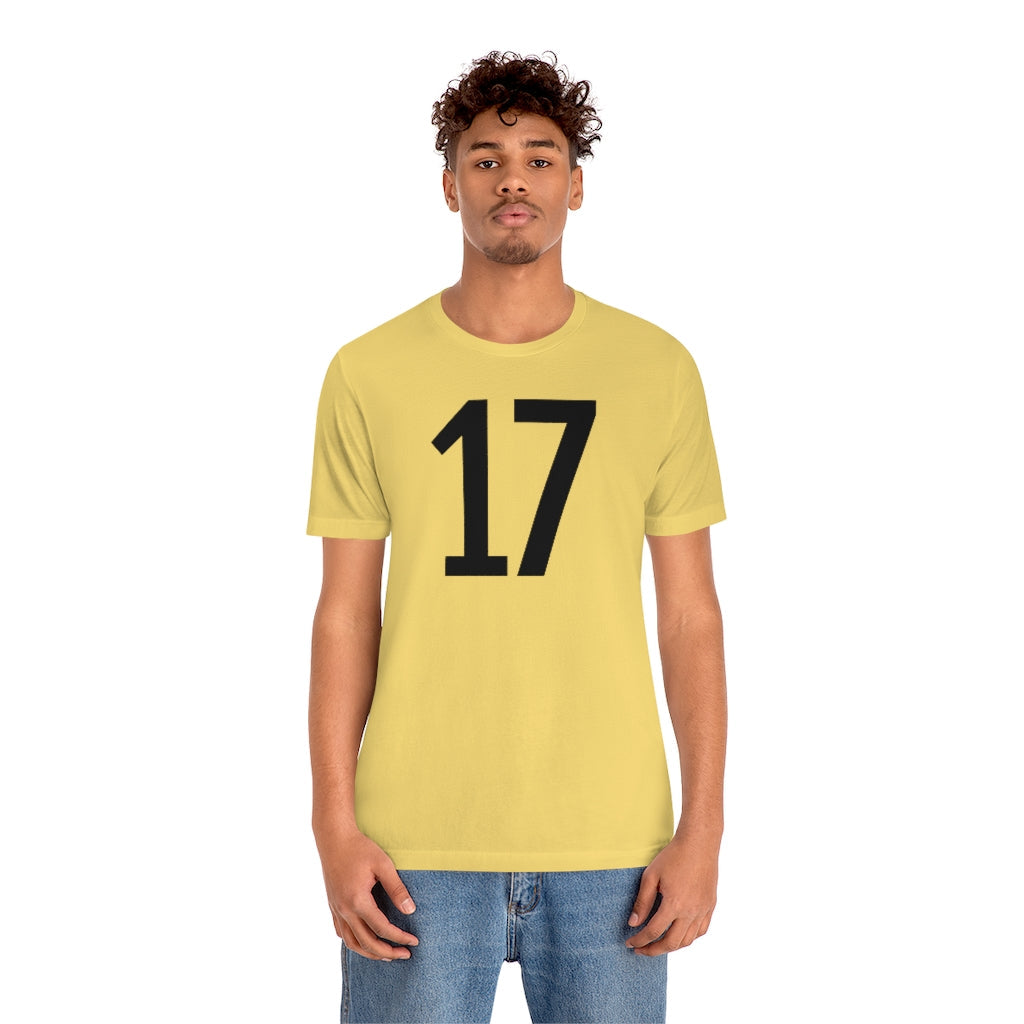 T-Shirt Numbered T Shirt with Number On Them for Numerological Black Tshirt Outfit 17 Petrova Designs