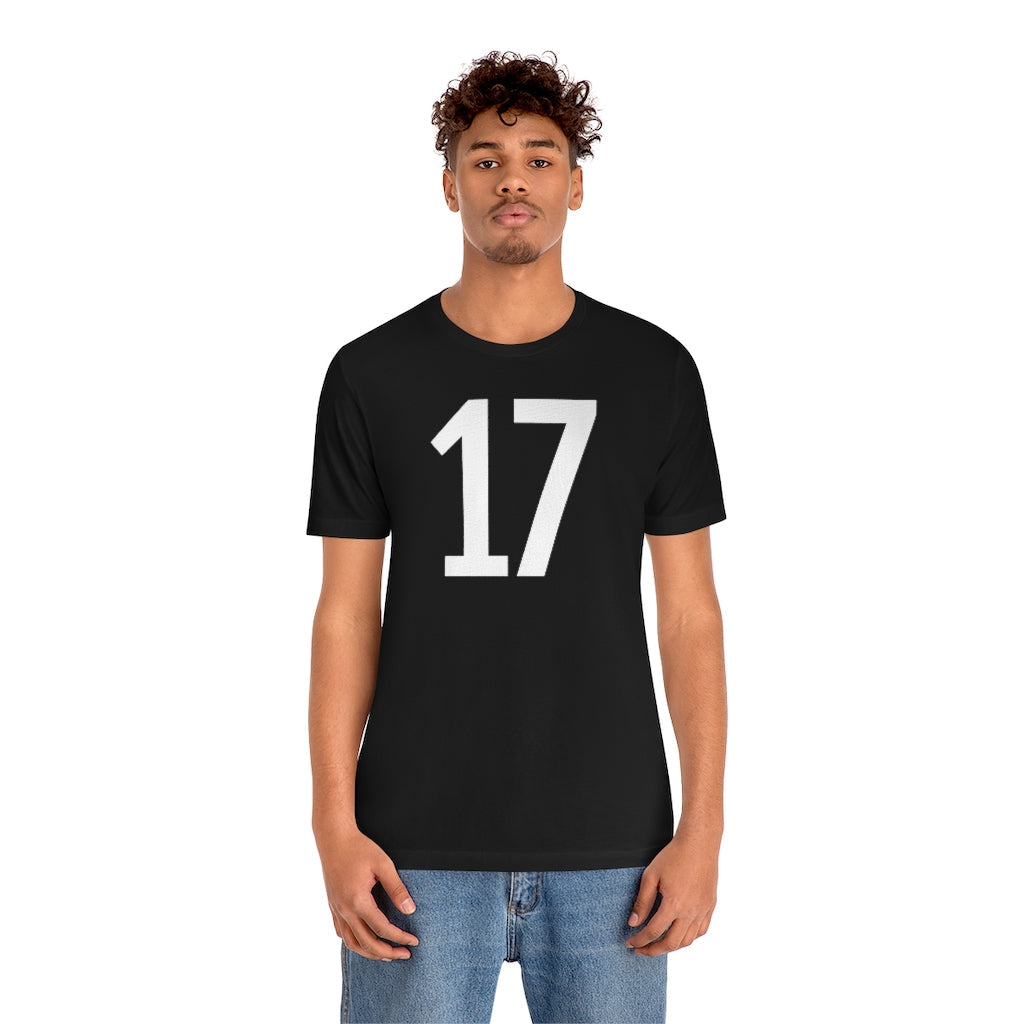 T-Shirt Numbered T Shirt with Number On Them for Numerological Black Tshirt Outfit 17 Petrova Designs