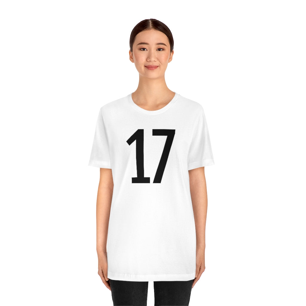 T-Shirt Numbered T Shirt with Number On Them for Numerological Black Tshirt Outfit 17 Petrova Designs