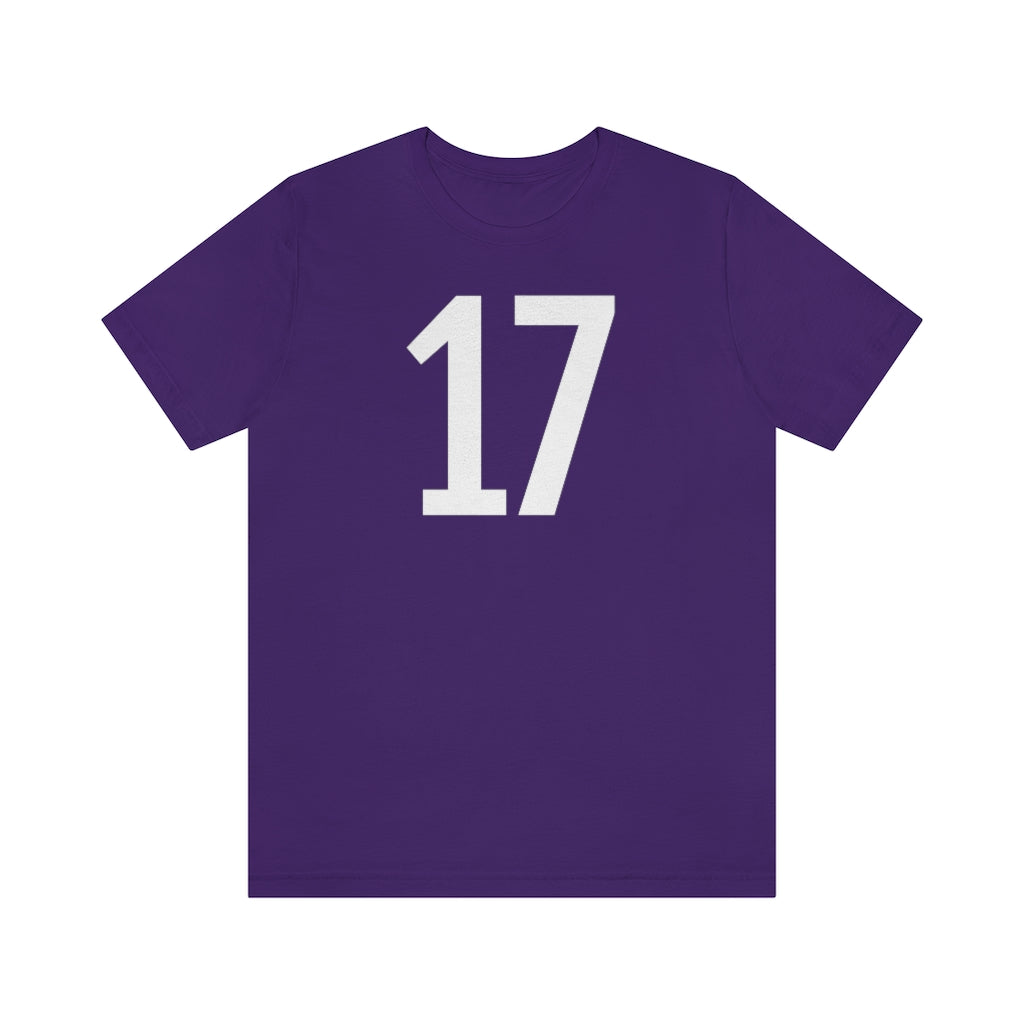 Team Purple T-Shirt Numbered T Shirt with Number On Them for Numerological Black Tshirt Outfit 17 Petrova Designs