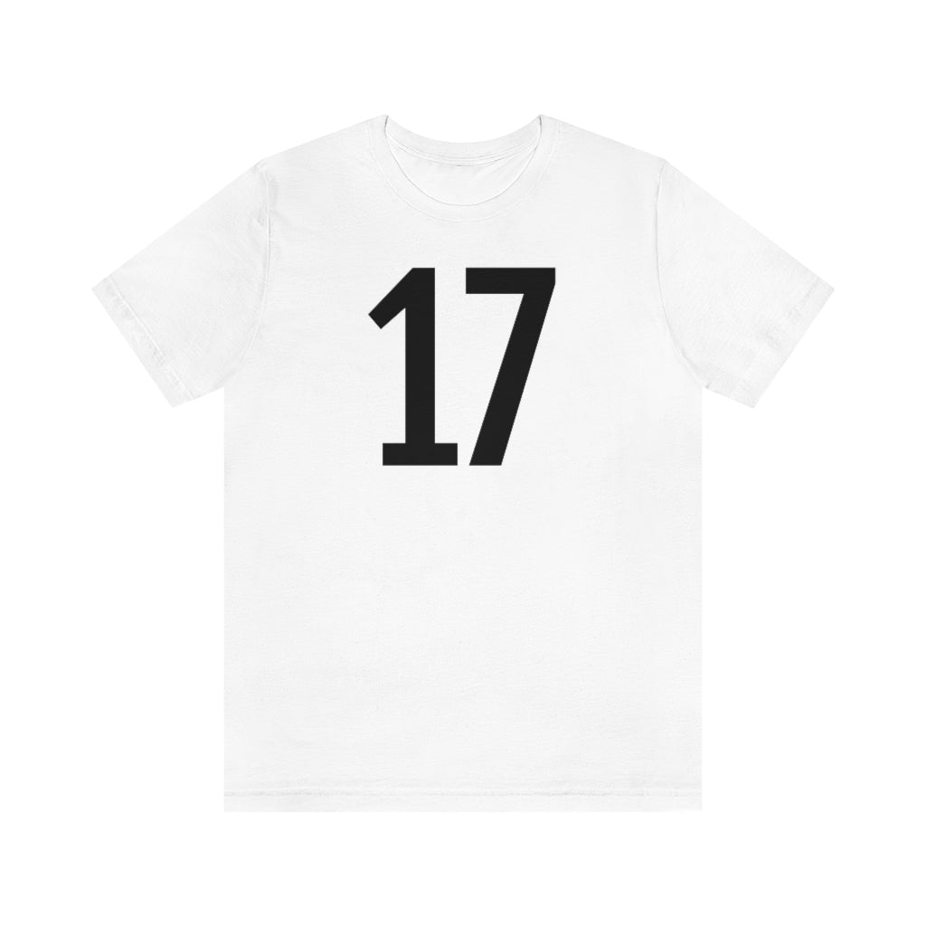 White T-Shirt Numbered T Shirt with Number On Them for Numerological Black Tshirt Outfit 17 Petrova Designs