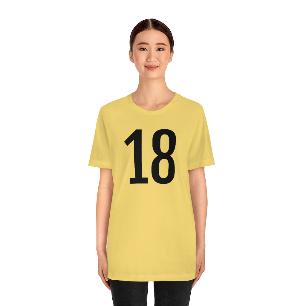 T-Shirt Numbered T Shirt with Number On Them for Numerological Black Tshirt Outfit 18 Petrova Designs