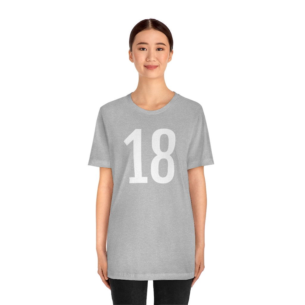 T-Shirt Numbered T Shirt with Number On Them for Numerological Black Tshirt Outfit 18 Petrova Designs