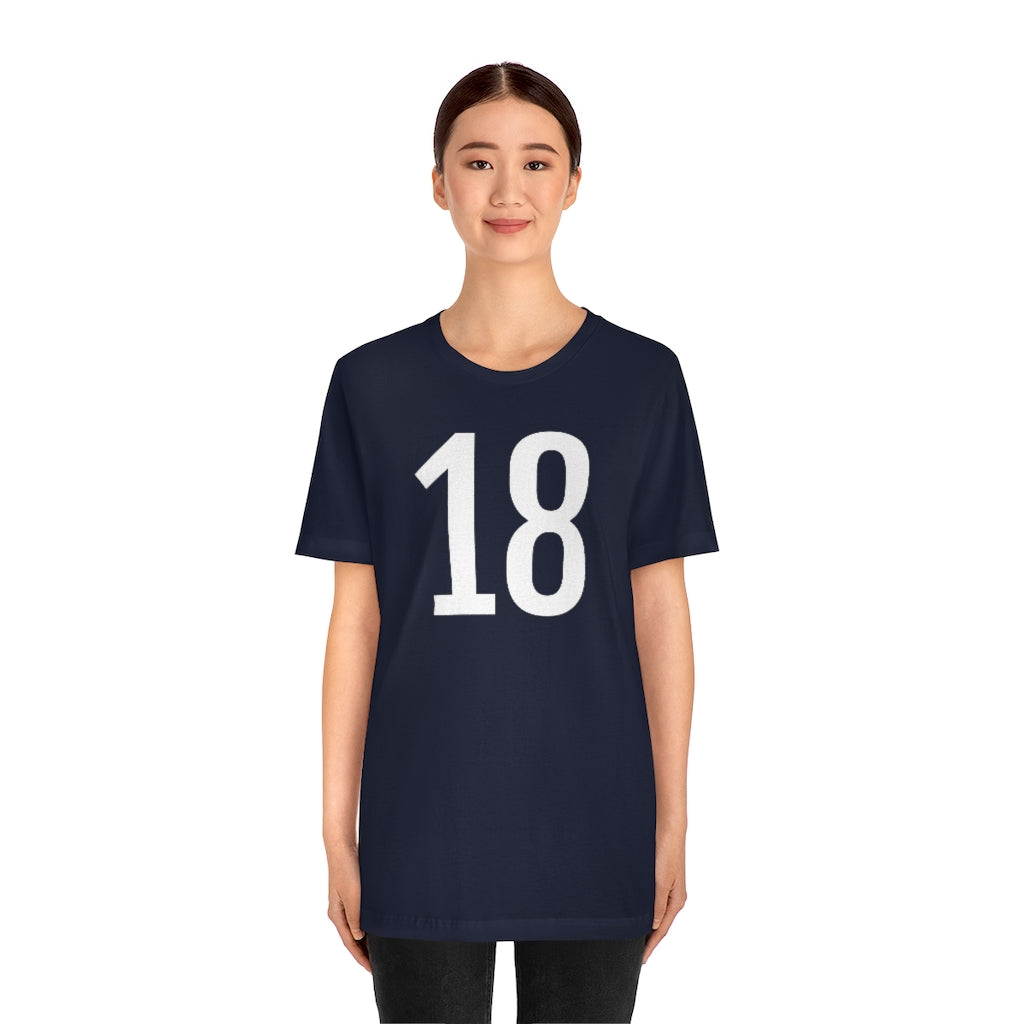 T-Shirt Numbered T Shirt with Number On Them for Numerological Black Tshirt Outfit 18 Petrova Designs