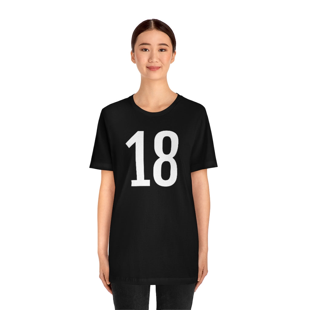 T-Shirt Numbered T Shirt with Number On Them for Numerological Black Tshirt Outfit 18 Petrova Designs