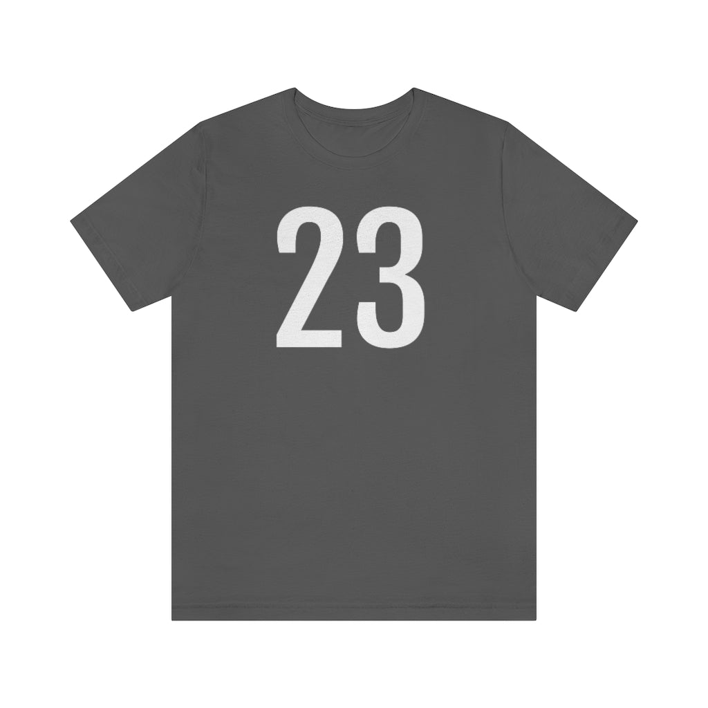 Asphalt T-Shirt Numbered T Shirt with Number On Them for Numerological Black Tshirt Outfit 23 Petrova Designs