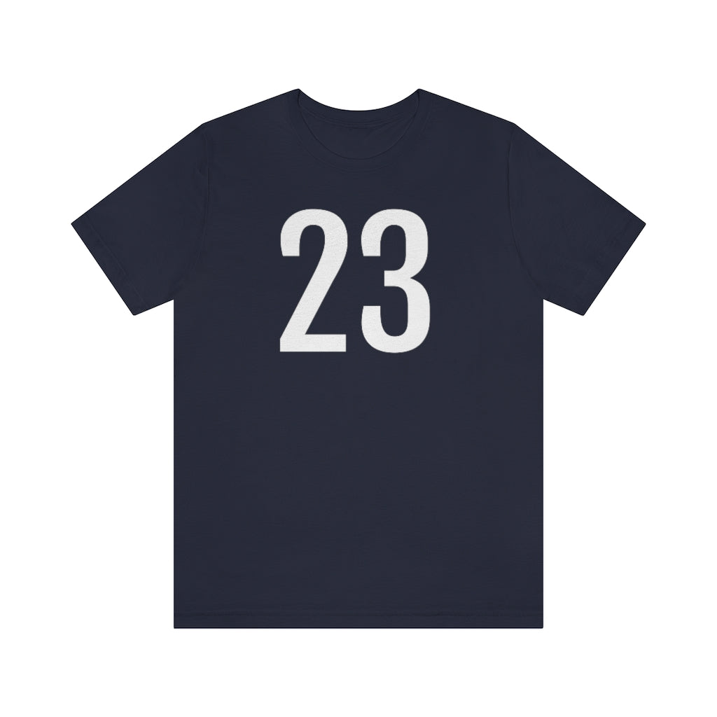 Navy T-Shirt Numbered T Shirt with Number On Them for Numerological Black Tshirt Outfit 23 Petrova Designs