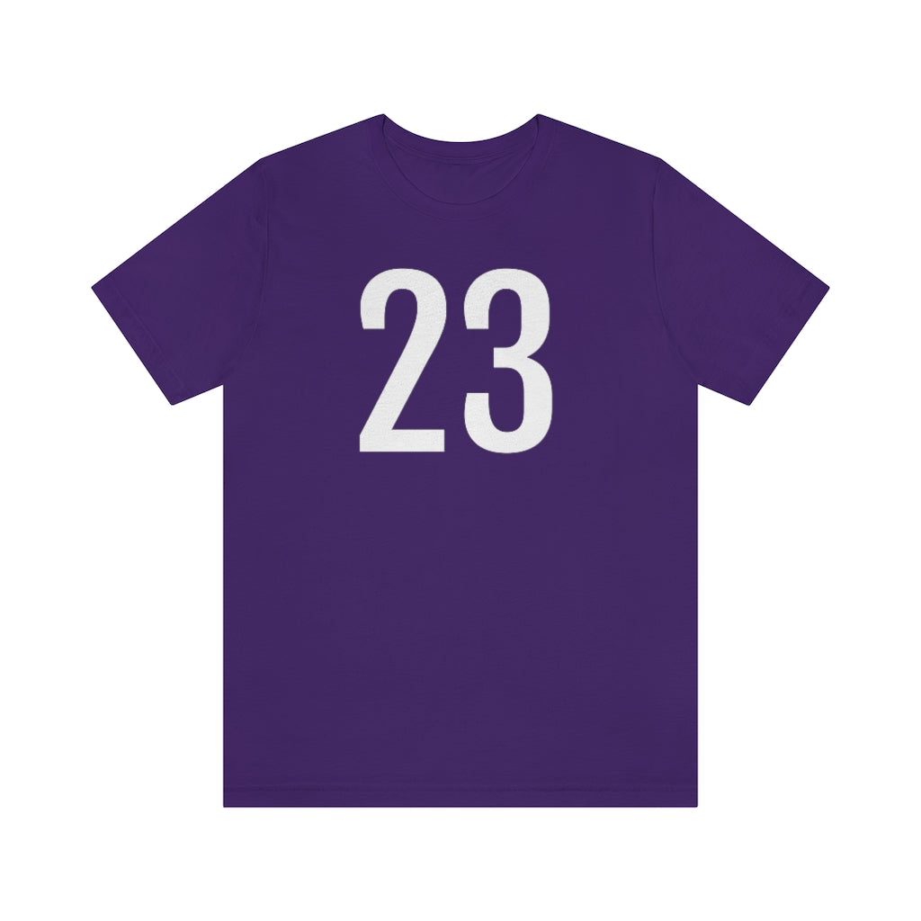 Team Purple T-Shirt Numbered T Shirt with Number On Them for Numerological Black Tshirt Outfit 23 Petrova Designs