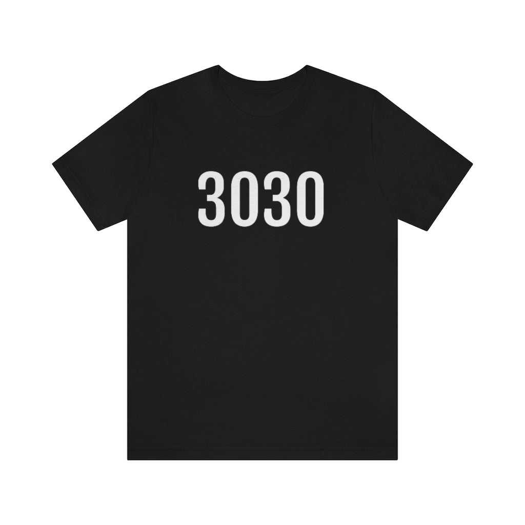 Black T-Shirt Numbered T Shirt with Number On Them for Numerological Black Tshirt Outfit 3030 Petrova Designs