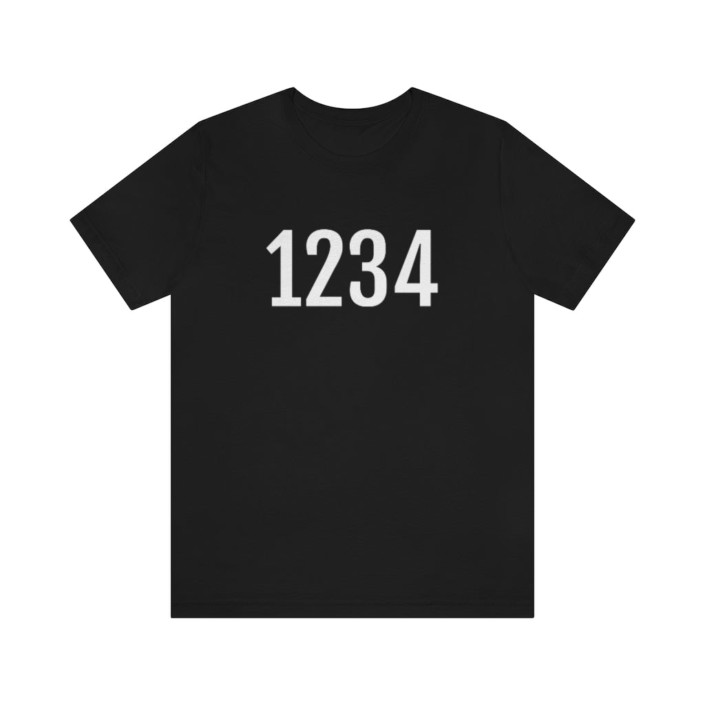 Black T-Shirt Numbered Tee Shirt with Numbers On Them for Numbered T-Shirt Outfit Petrova Designs