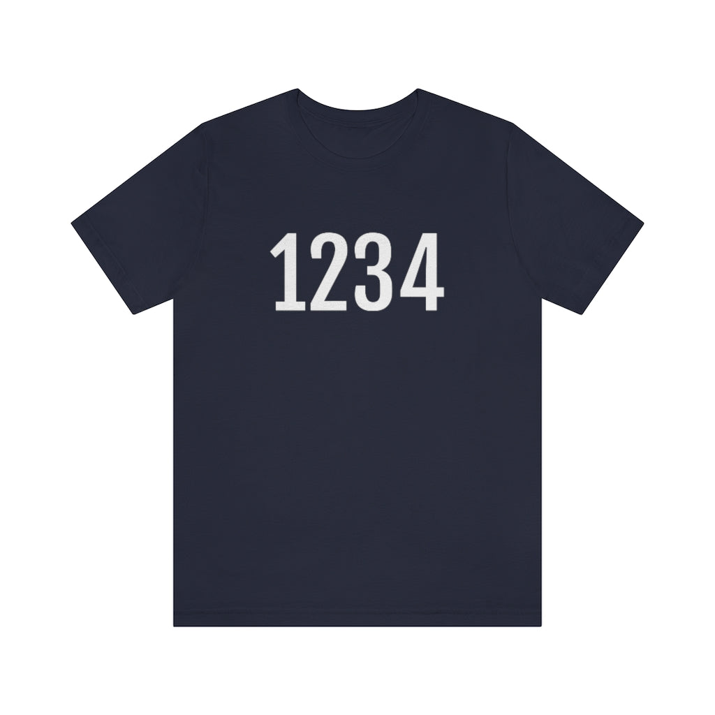 Navy T-Shirt Numbered Tee Shirt with Numbers On Them for Numbered T-Shirt Outfit Petrova Designs