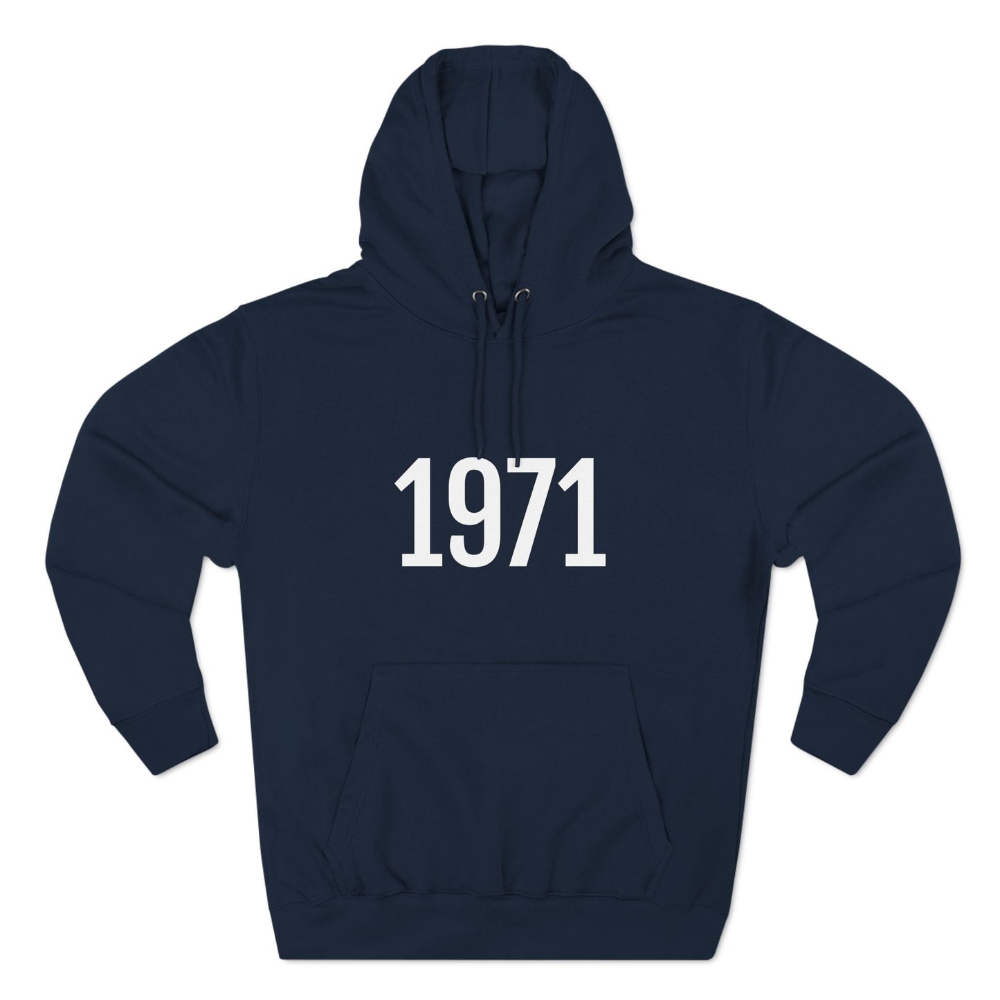 Hoodie Sweatshirt for Men & Women with Number On for Year Black Hoodie Outfit 1971 Petrova Designs